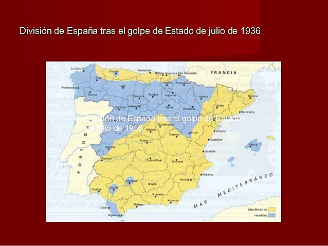 El golpe de Estado y la división de España.
