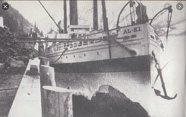 The first stampeders arrived in Skagway on the "Queen" steamship