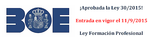 Ley 30/2015 de 9 de Septiembre