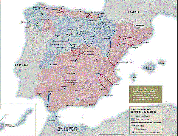 Situación tras el fracaso parcial del golpe de Estado