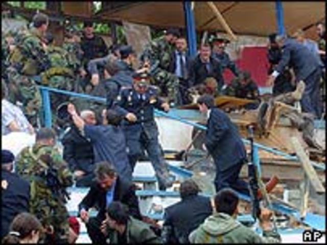 pro-Moscow headquarters of the Chechen government