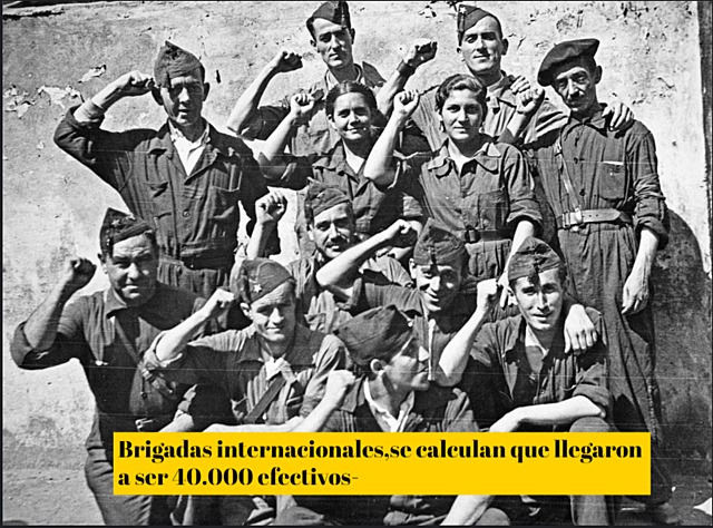 Apoyo internacional comunista,las Brigadas internacionales