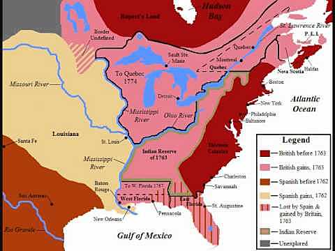 guerra dei 7 anni: le colonie inglesi aumentano
