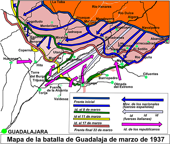 Batalla de Guadalajara. (8 de marzo - 23 de Marzo).