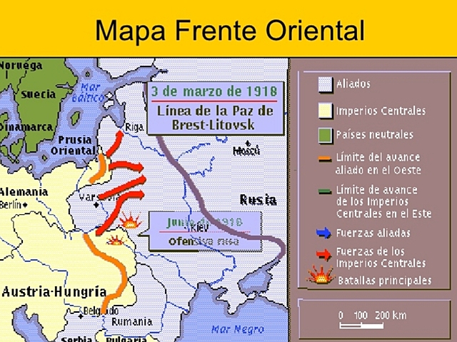 Frente Oriental (17 ago 1914 - 3 mar 1918)