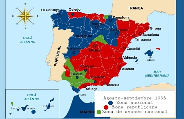 La división del terreno español
