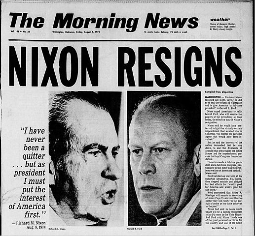 President Nixon resigns