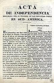 Acta de la independencia argentina.