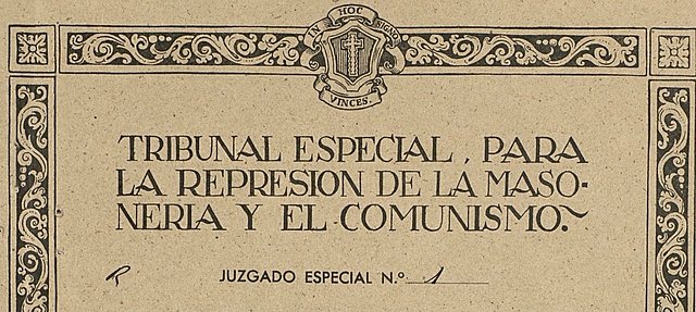 Promulgación Ley para la Represión de la Masonería y el Comunismo