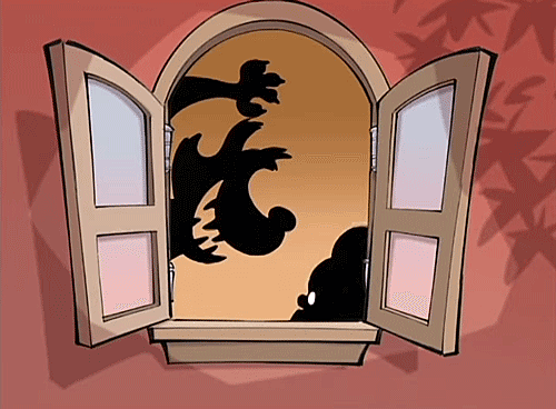 El lobo llega a casa de la abuelita