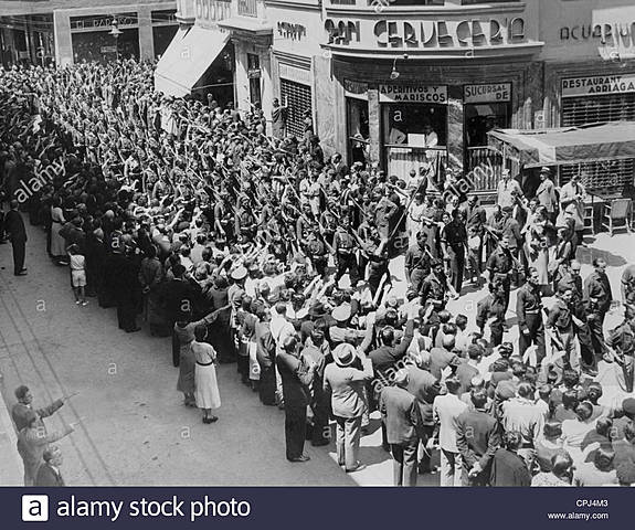 El día 28 entran las tropas franquistas en Madrid