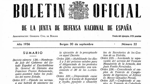 ZONA SUBLEVADA - Junta de Defensa Nacional (Burgos)