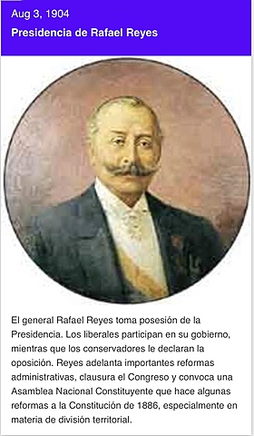 *** Presidencia de Rafael Reyes en Colombia