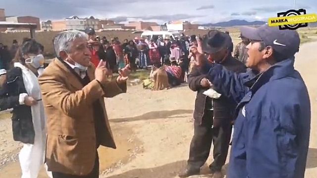 En Laja no acatan la cuarentena e increpan al ministro Arias