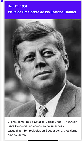 *** Visita de Presidente  Kennedy de los Estados Unidos a Colombia