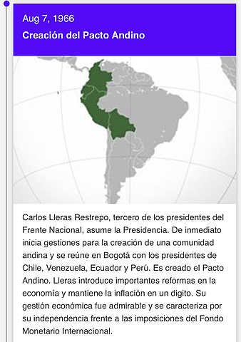 *** Creación del Pacto Andino,