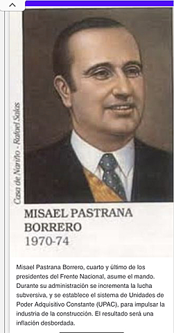 *** En Colombia Implantacion del sistema UPAC durante el Gobierno Pastrana Borrero