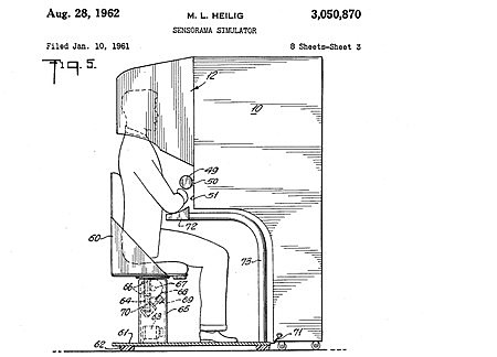 Morton Heilig comenzó a diseñar la primera experiencia virtual multisensorial.