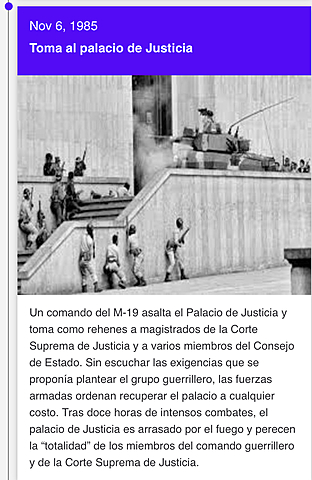 *** En Colombia el M19 toma por las armas el Palacio de Justicia