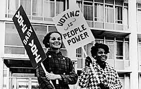 First suffrage vote