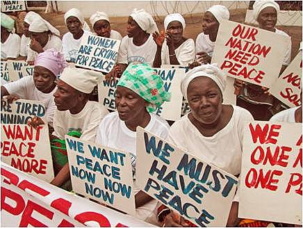 Mujeres de Liberia por la paz