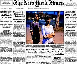 He bought 6.4%  of the American newspaper The New York Times