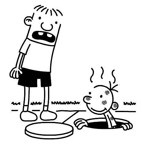 Greg monta un mercadillo junto a su mejor amigo Rowley.