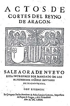 14. El rey de Aragón jura