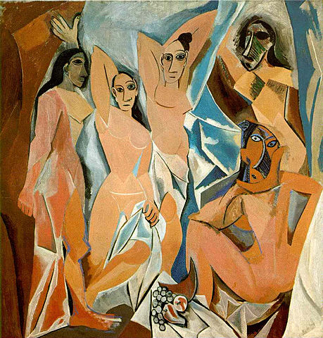 Picasso pinta Les senyoretes d’Avinyó (Les demoiselles d’Avignon).