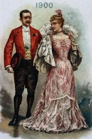 1900's had long dresses, long skirts, and some even wore suits.