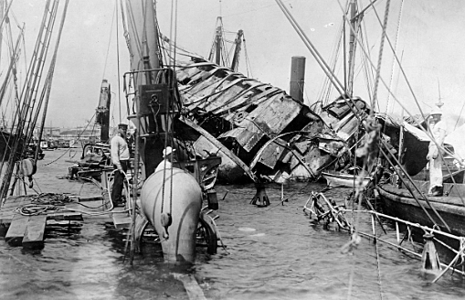 The explosion of the USS Maine