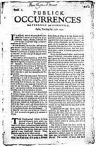 public occurrences (primer periodico de america)