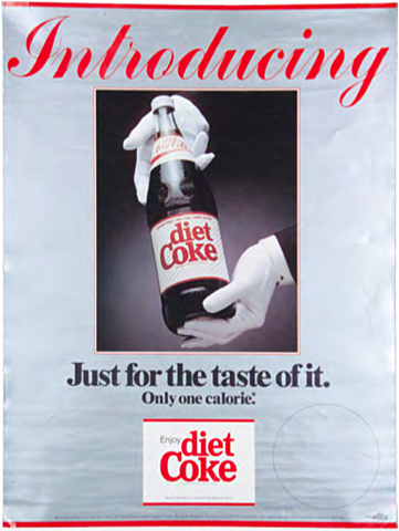 La società introduce la bibita analcolica a basso contenuto calorico senza zucchero “Diet Coke”.