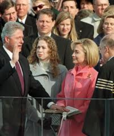Bill Clinton is inaugurated for his second term