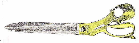 Beginning in 1880, scissors began to be made with brass handles