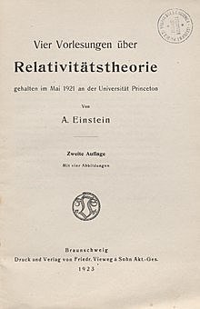 He publishes his General Theory of Relativity