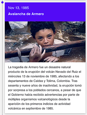 *** Nov 13, 1985  Avalancha del Volcan Arenas, que arrasa la población  de Armero