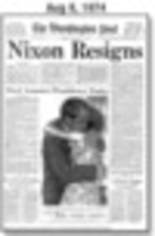 Richard Nixon becomes the first U.S. President to Resign