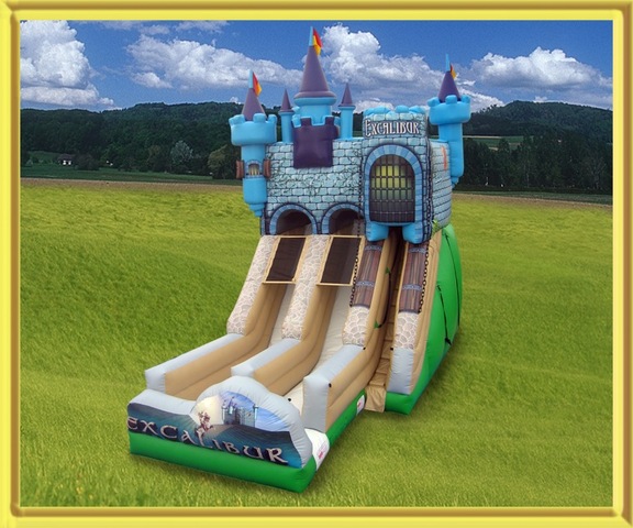 broke leg going down a slide