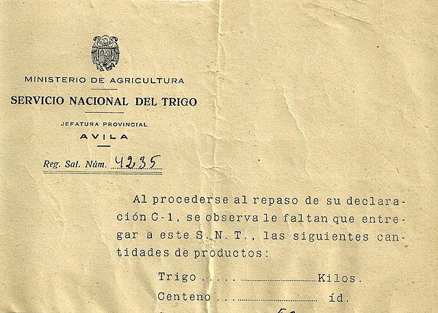 Creación del Servicio Nacional del Trigo