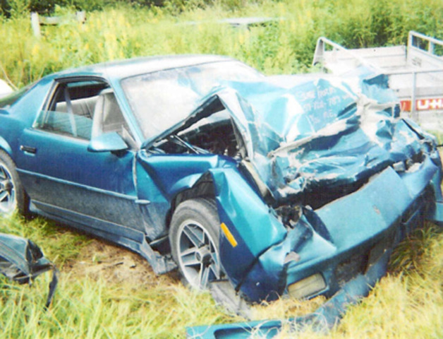 wreck my dads mucsle car