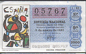 Primer cartel de loteria