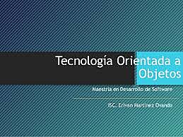 Tecnologia Orientada a Objetos