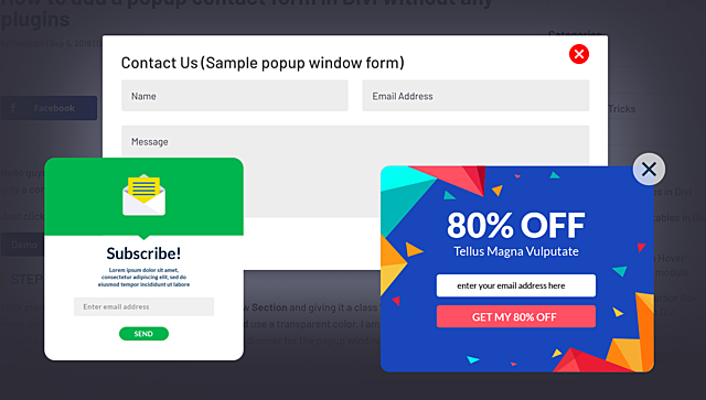 Publicidad a través de Popups