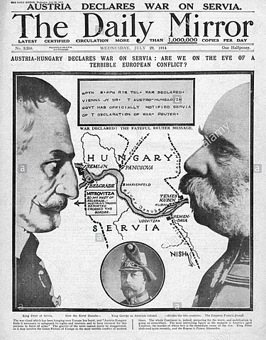 Austria-Hungary declared war on Serbia