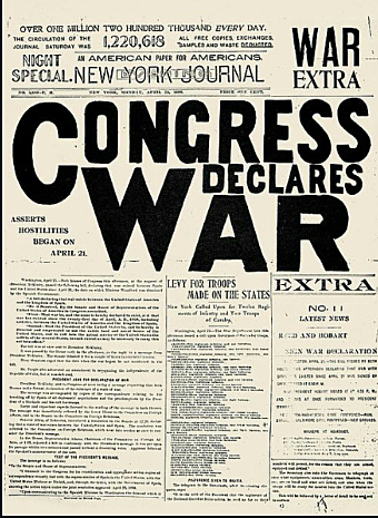 U.S Declares war on Spain