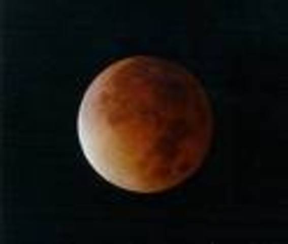 A lunar eclipse is seen in the Americas, Europe, Africa, and Central Asia.