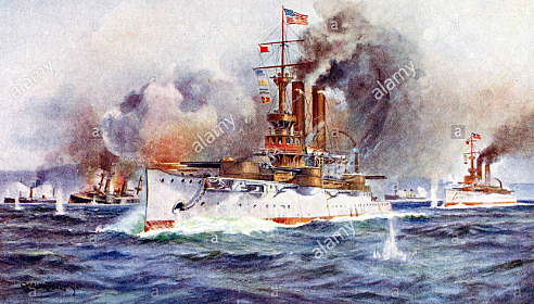 Destruction of the Spanish fleet in Cuba