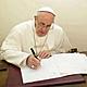 Papa francisco firmando