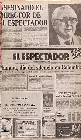 Asesinado el director del Espectador